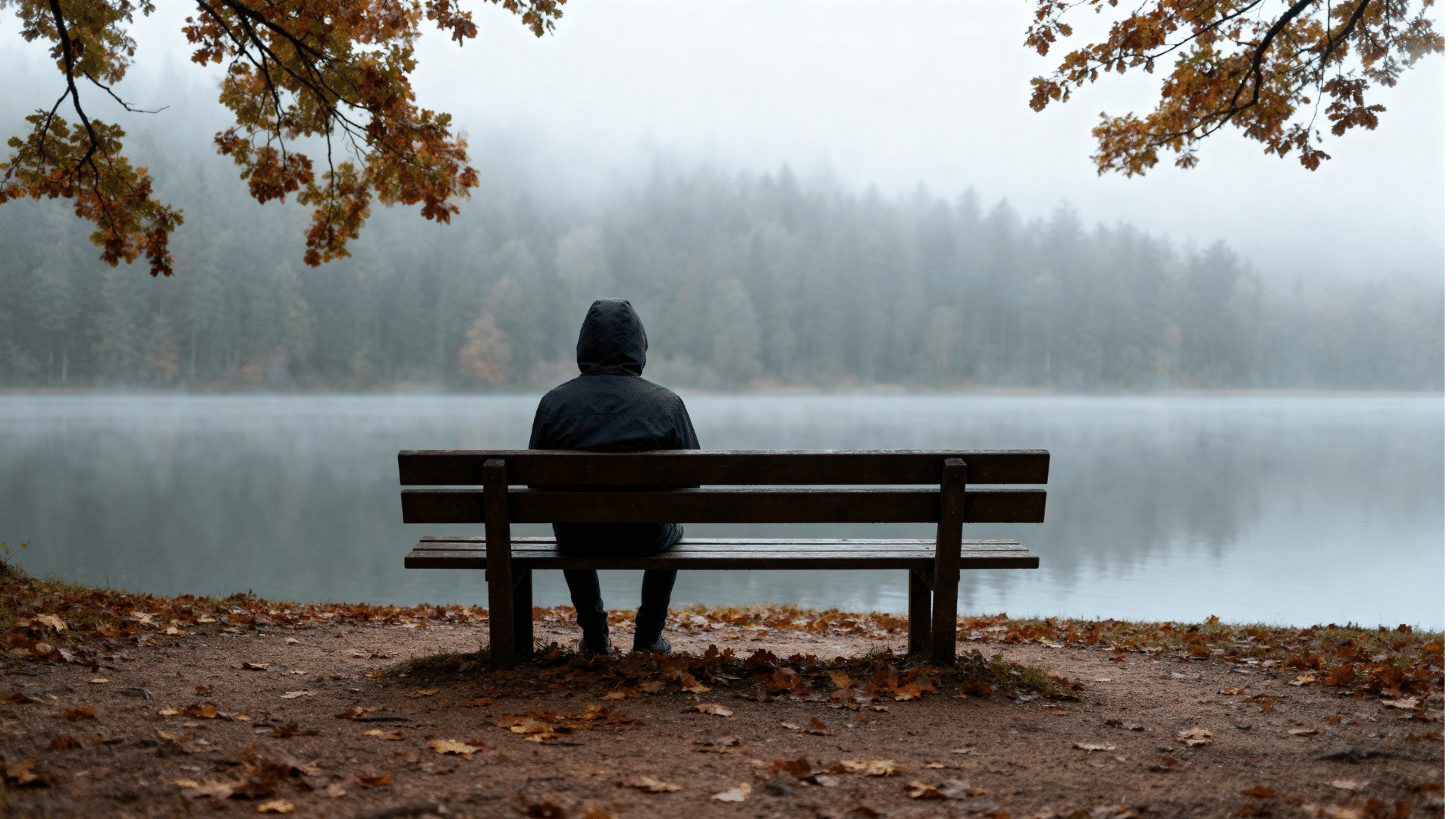 a man feeling empty sitting alone