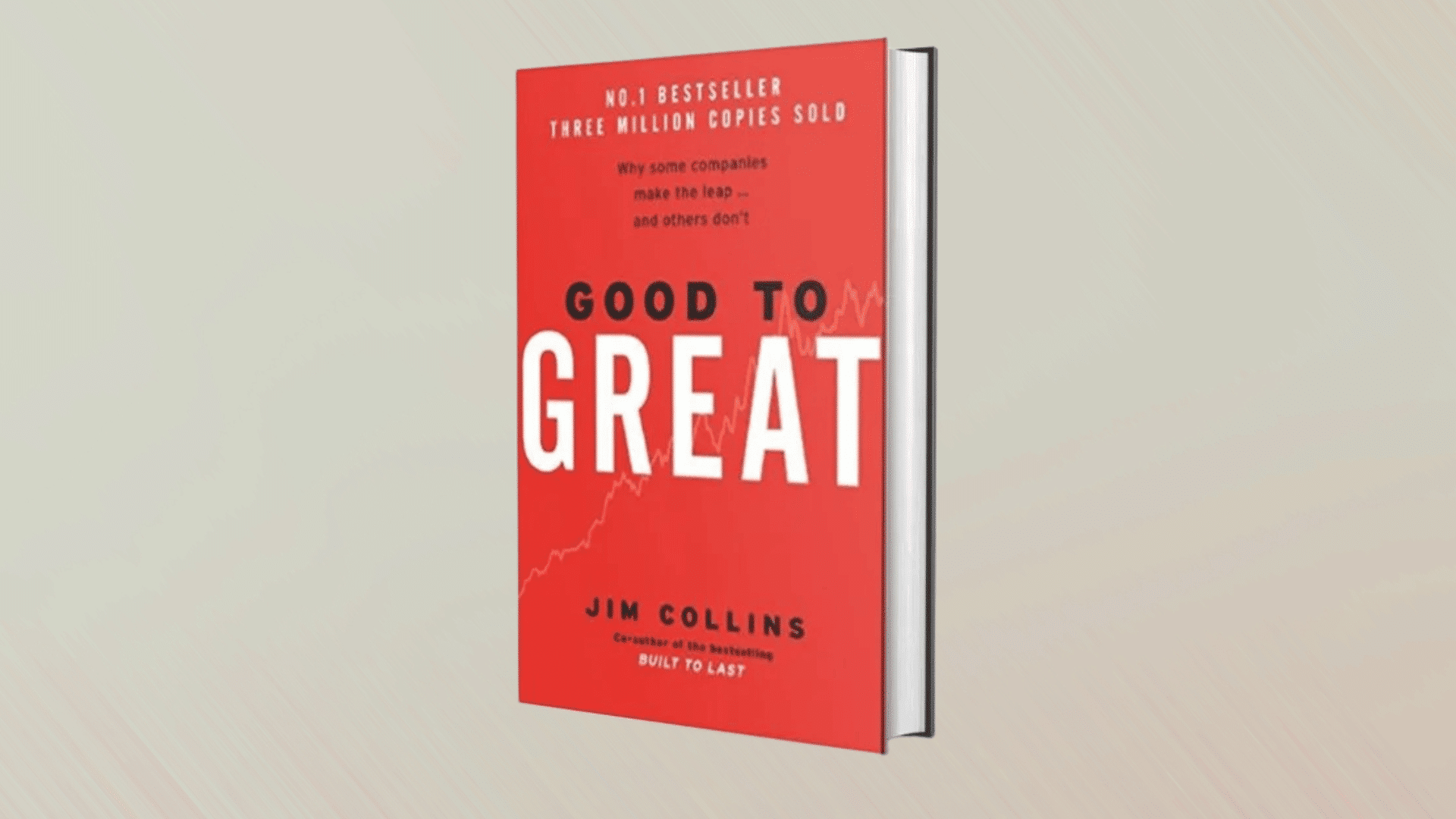 the book good to great by jim colling on a solid background