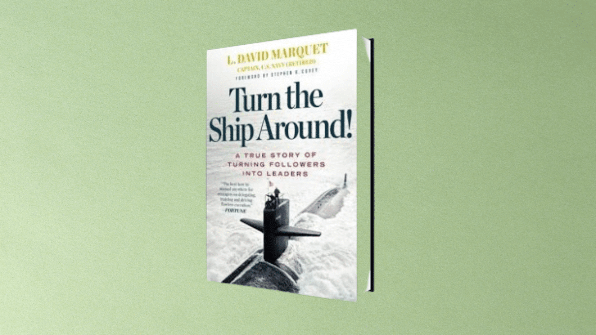 the book turn the ship around by l david marquet on a solid background