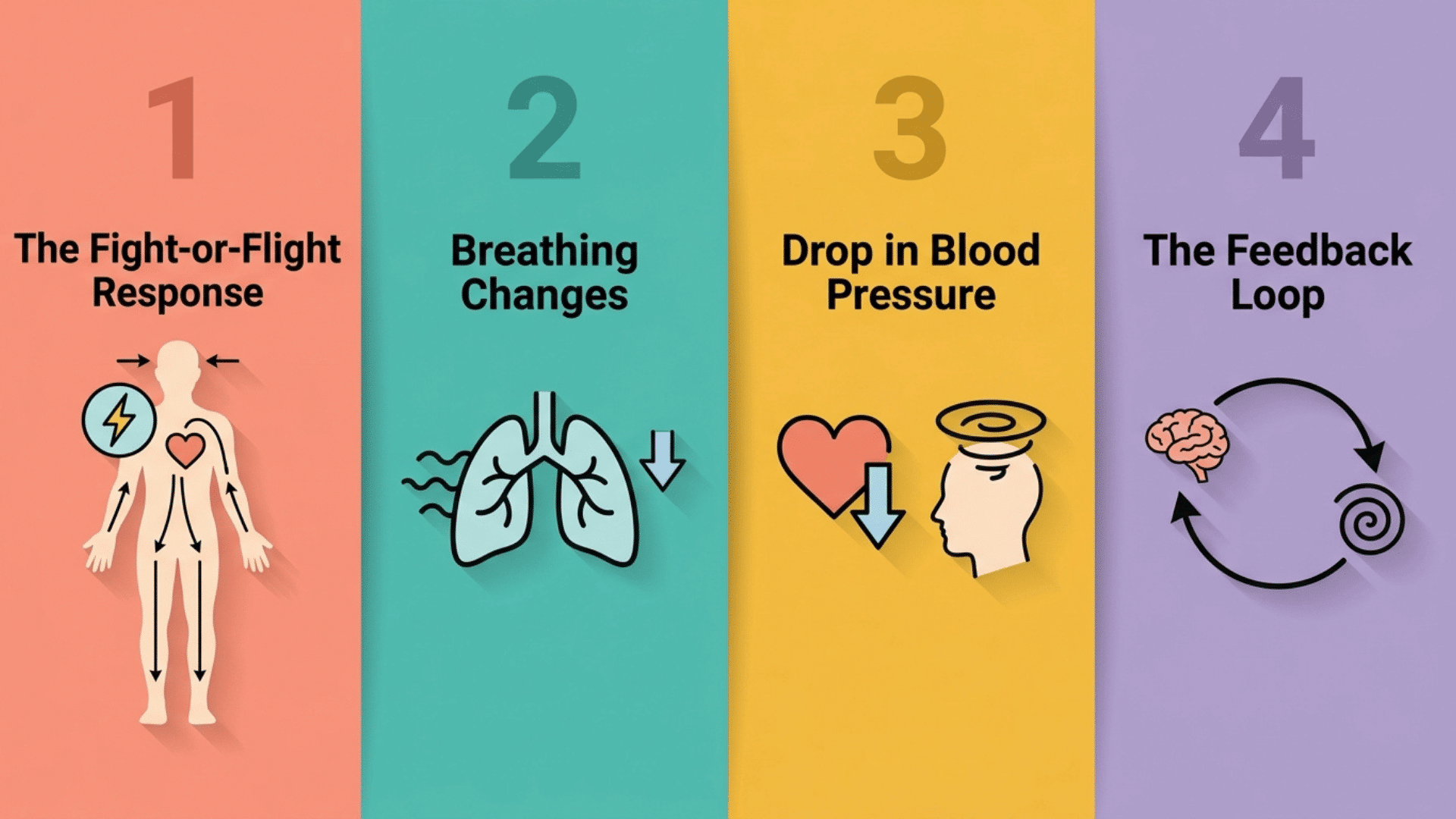 infographic showing four biological causes of anxiety related dizziness