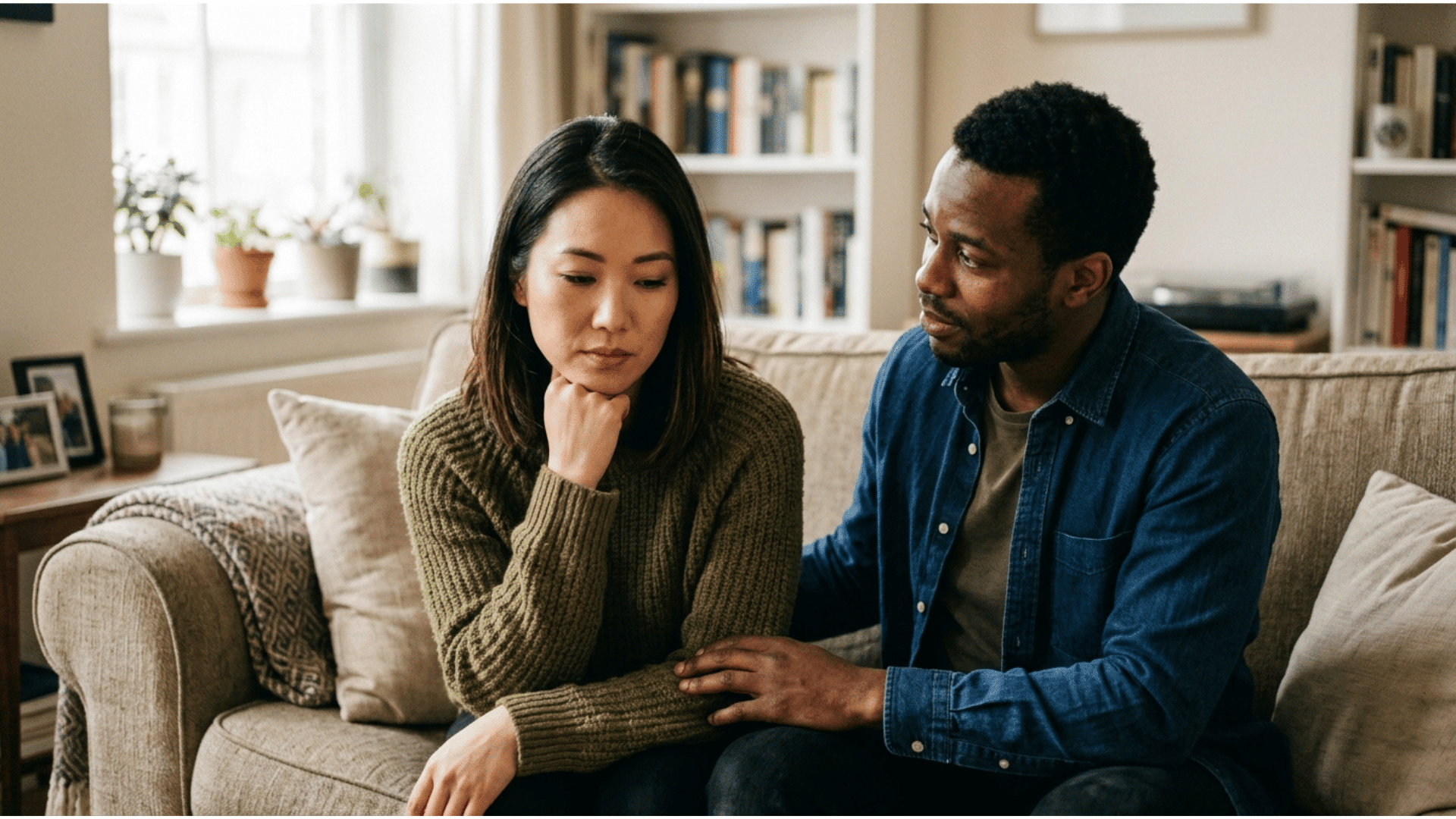 couple trying to comunicate their thoughts