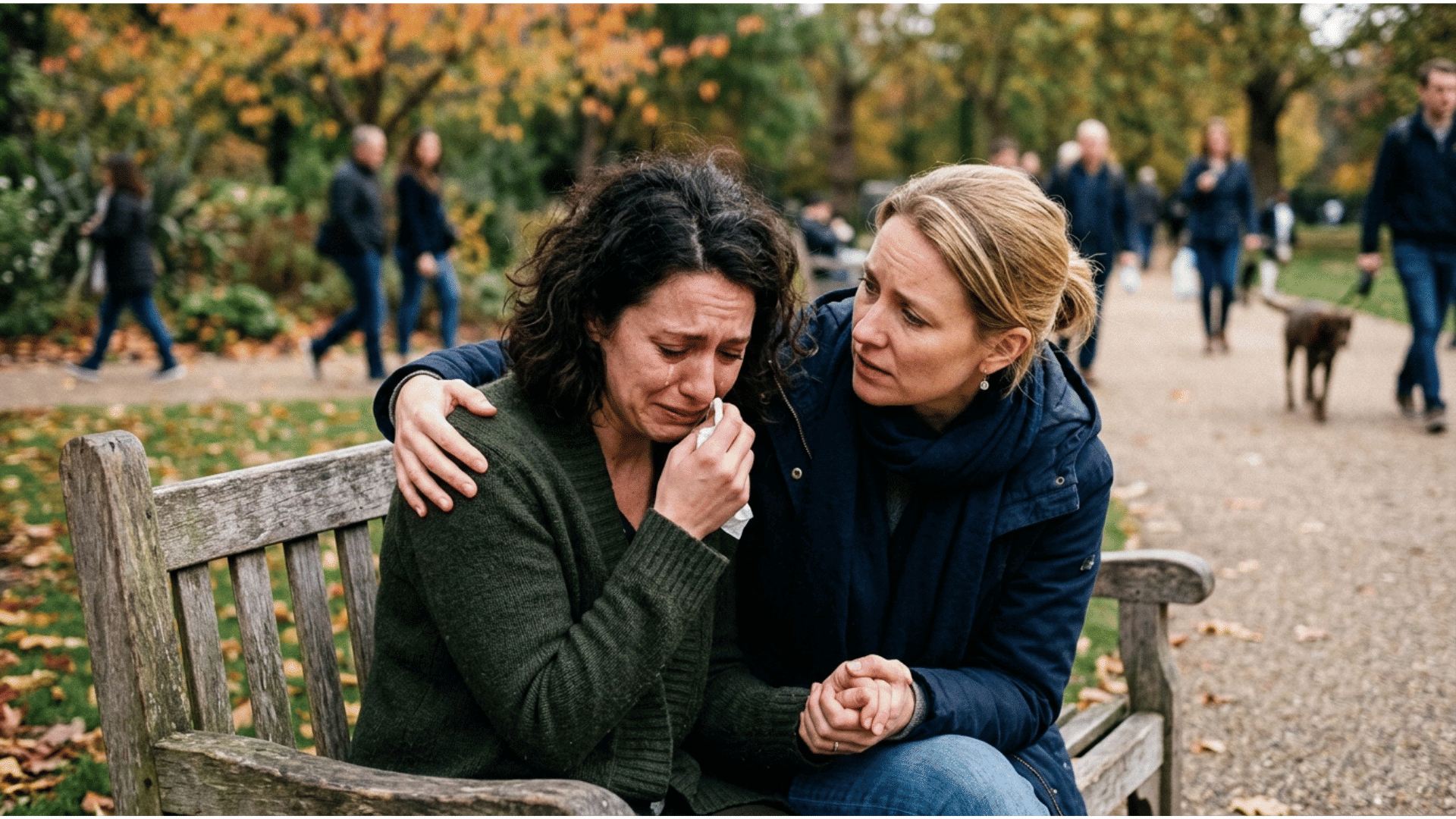 a person offering support to a friend without expecting anything in return.